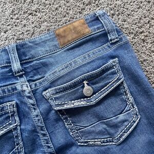 Daytrip Virgo Tailored Bootcut Jeans Women 29XL Blue Flap